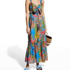 Farm Rio Totally Tuiuiu Sweetheart Maxi Dress, Size Medium New with Tags